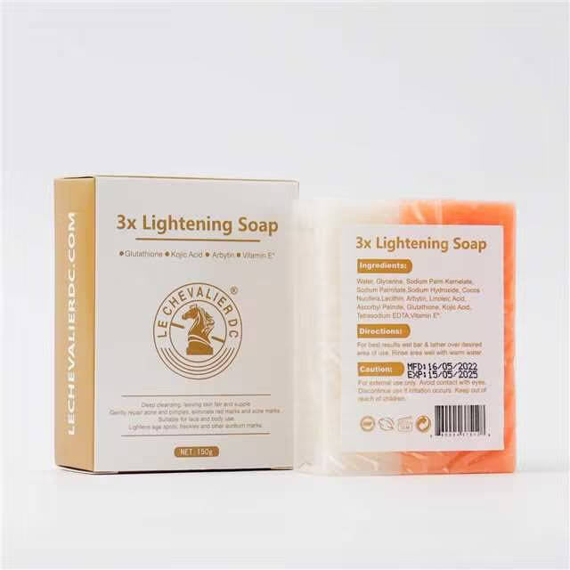 3X Lightening Soap(3 Bars) Clear acne scars, Eliminates Pimples and Blackheads, and Hydrating.