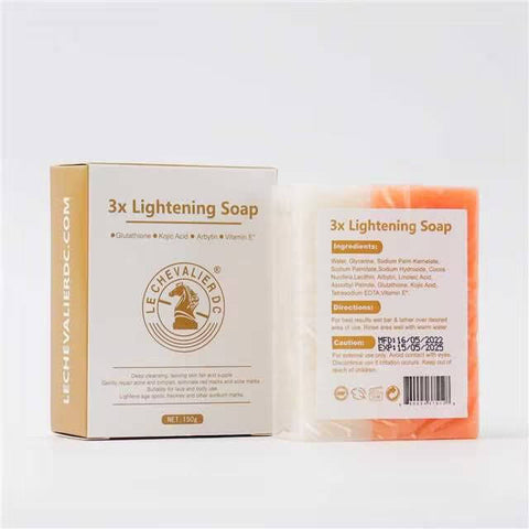 3X Lightening Soap(3 Bars) Clear acne scars, Eliminates Pimples and Blackheads, and Hydrating.