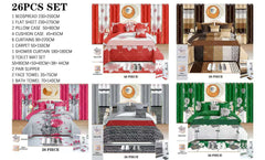 King Size Quilt 26 Pieces Winter Blanket, Bedspread, Bedsheet, Fitted Sheet, Curtains, Pillow Cases...