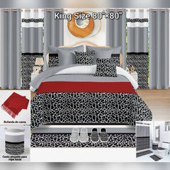 King Size Quilt 26 Pieces Winter Blanket, Bedspread, Bedsheet, Fitted Sheet, Curtains, Pillow Cases...