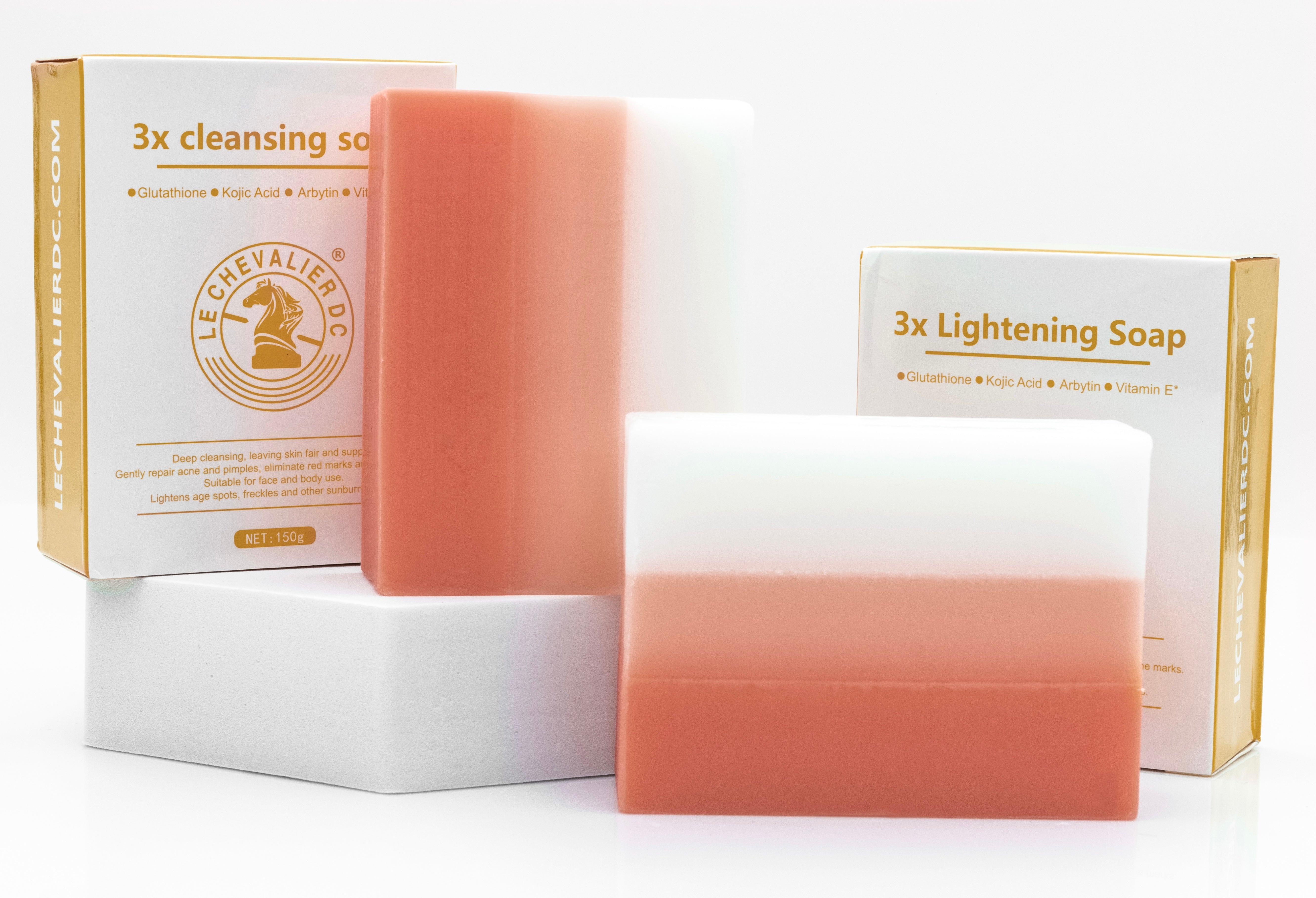 3X Lightening Soap(3 Bars) Clear acne scars, Eliminates Pimples and Blackheads, and Hydrating.