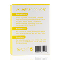 3X Lightening Soap(3 Bars) Clear acne scars, Eliminates Pimples and Blackheads, and Hydrating.